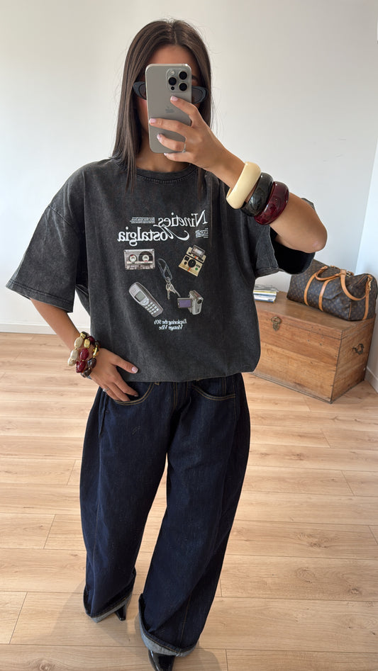 T-shirt oversize "Nineties nostalgie"