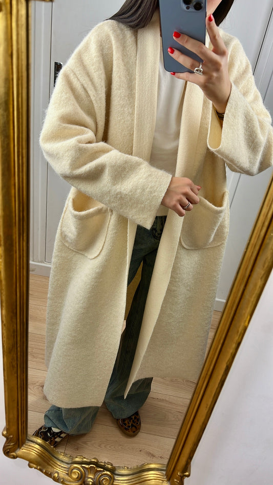 Manteau long beige "Carl"