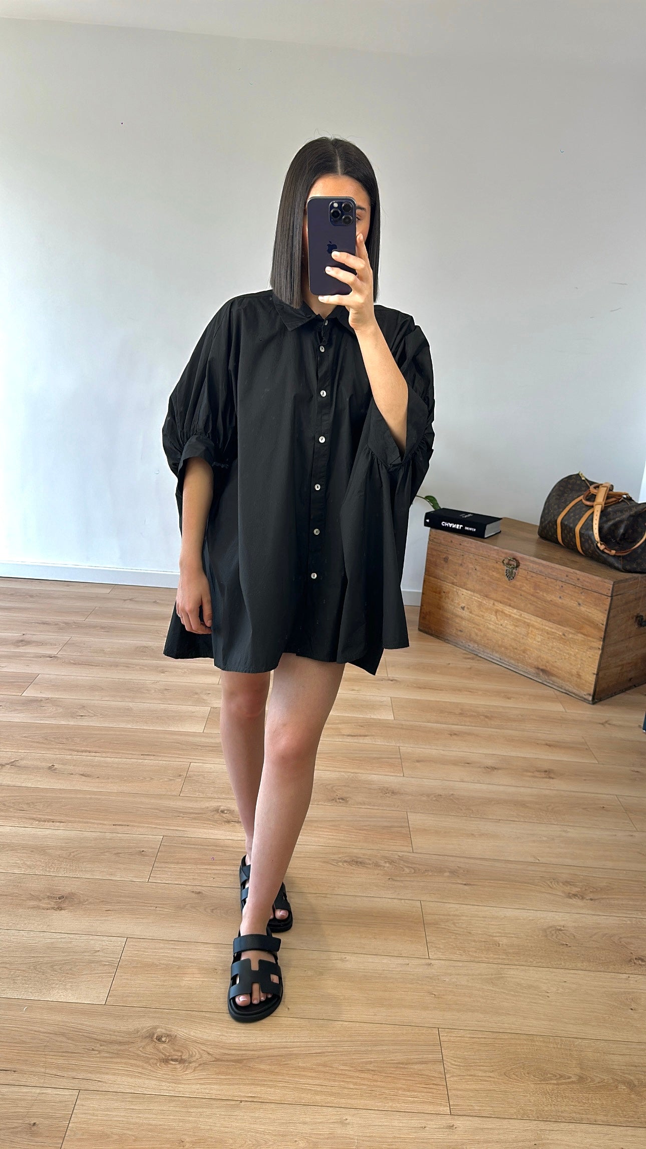 Chemise "Séréna" oversize NOIRE
