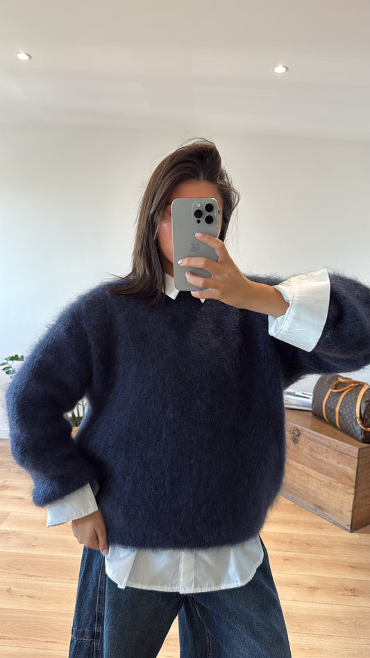 Pull Mohair Bleu Nuit