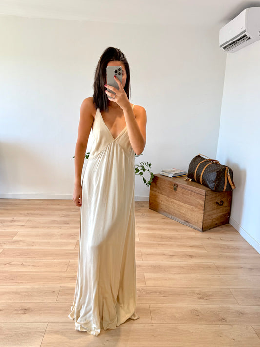 ROBE LONGUE "ELISA" - BEIGE