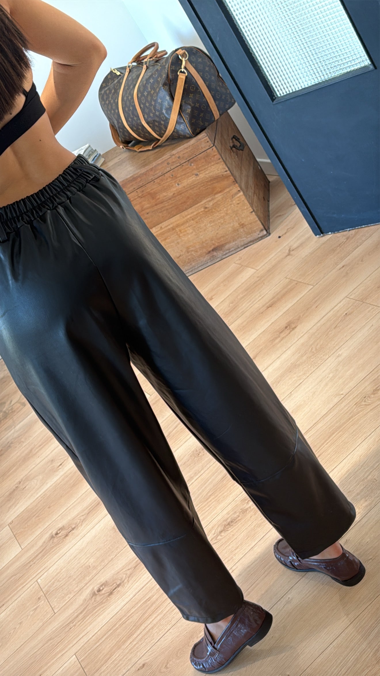 PANTALON "LISA" CUIR SYNTHÉTIQUE