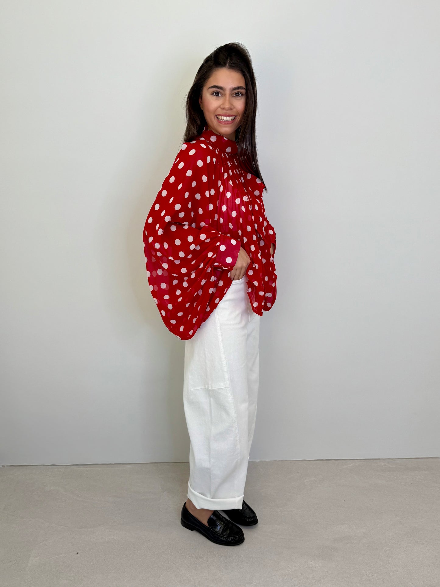 BLOUSE "LÉONIE" ROUGE