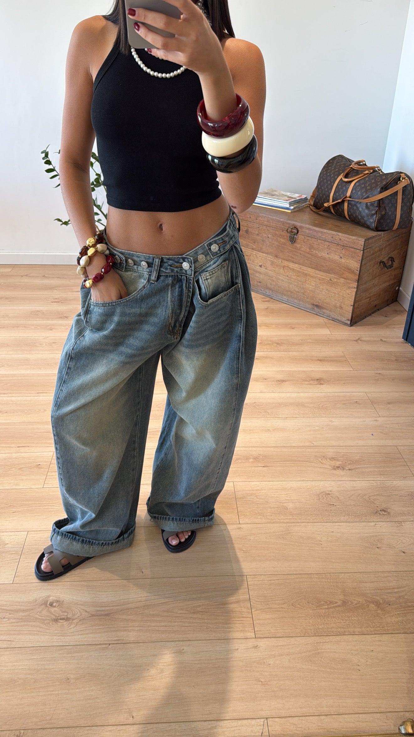 JEAN LARGE "ASHLEY" - DENIM CLAIR