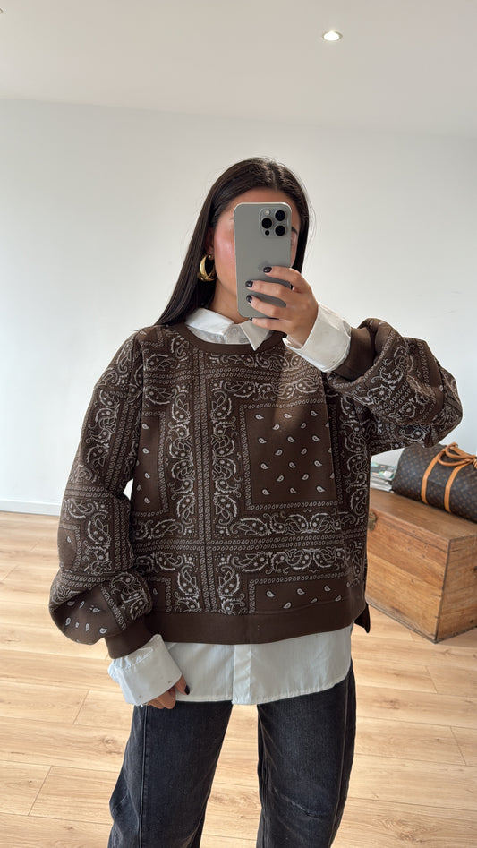 PULL "CASSANDRE" CHOCOLAT