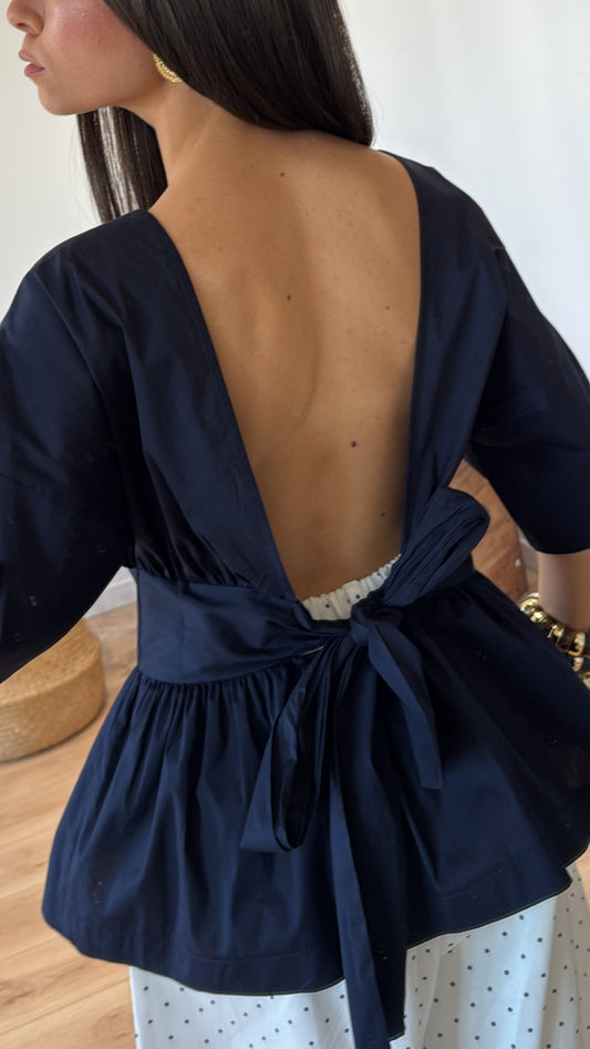 TOP BLEU MARINE « JULIANNE »