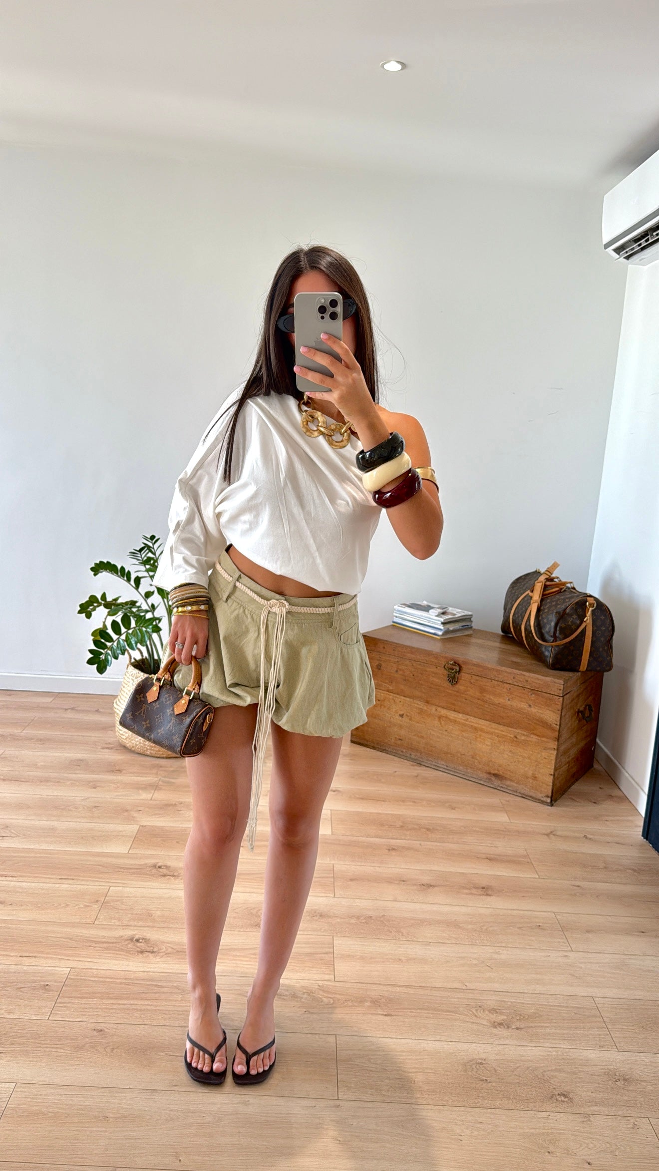 JUPE SHORT KAKI "LAURA"