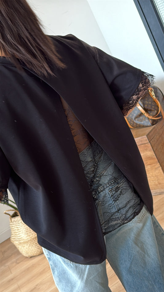 T-SHIRT NOIR « MELINA » PRÉ COMMANDE