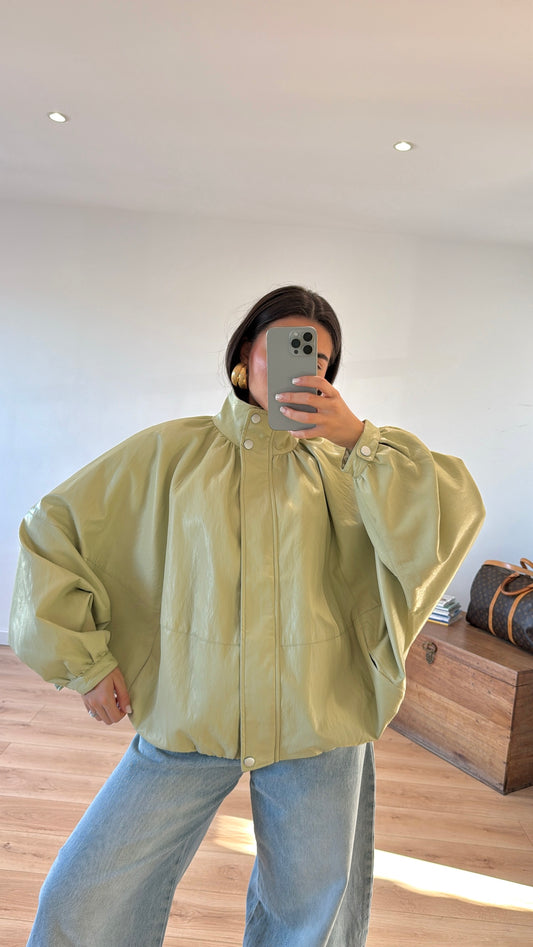 VESTE « MÉLINE » VERT AMANDES pré commande 30/03