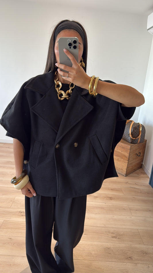 Veste Courte Noire Élégante