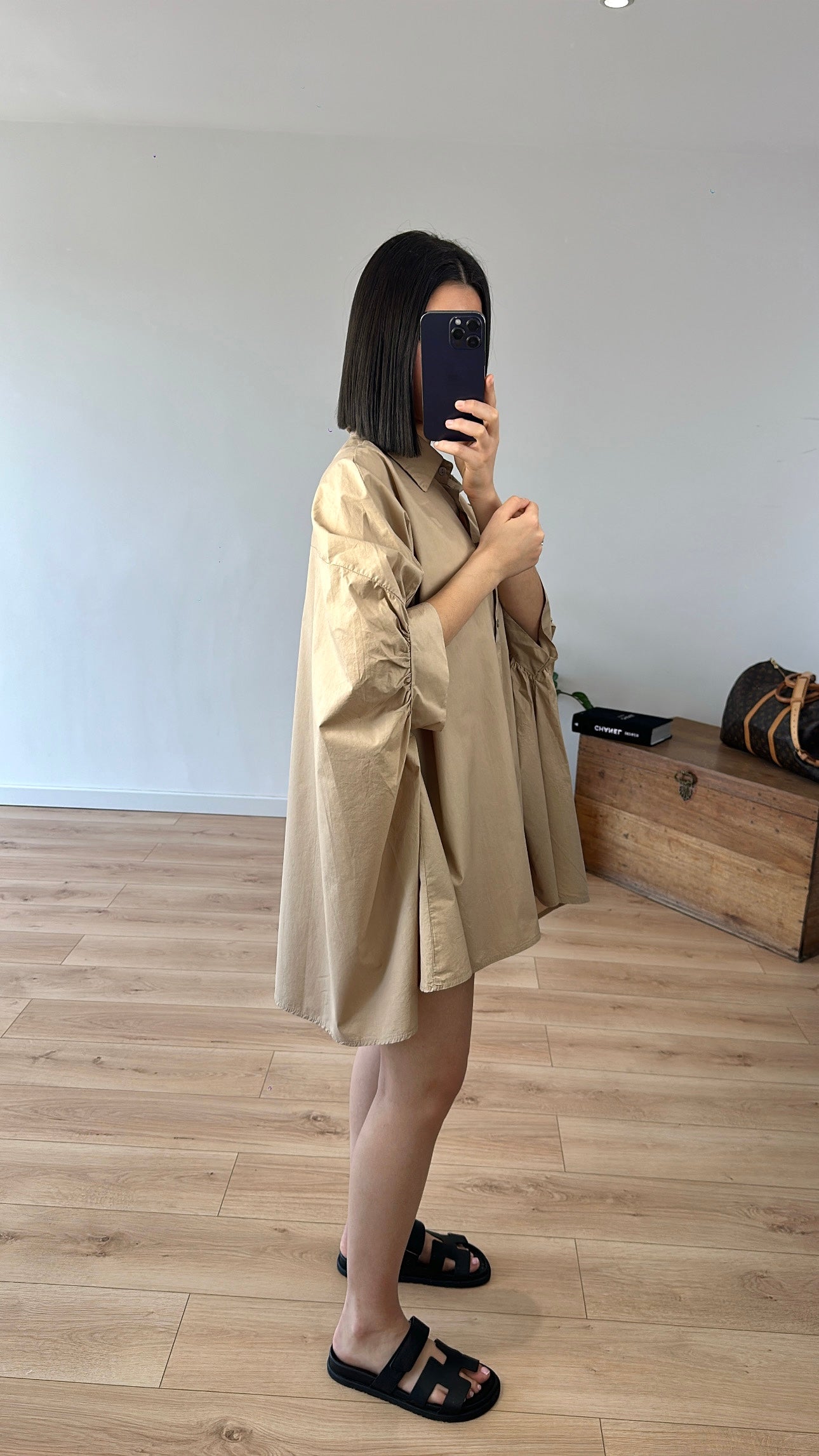 Chemise "Séréna" oversize CAMEL
