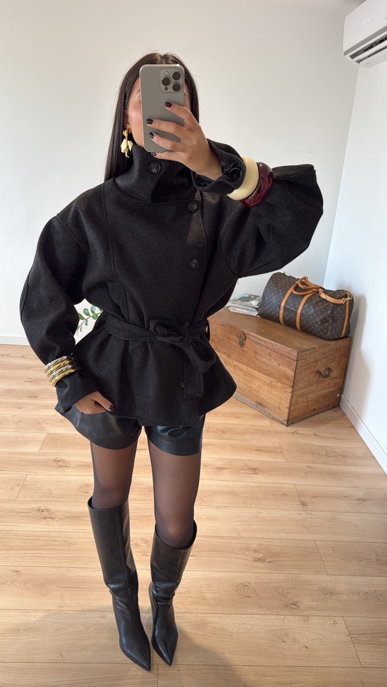 VESTE " COLETTE" GRIS FONCÉ