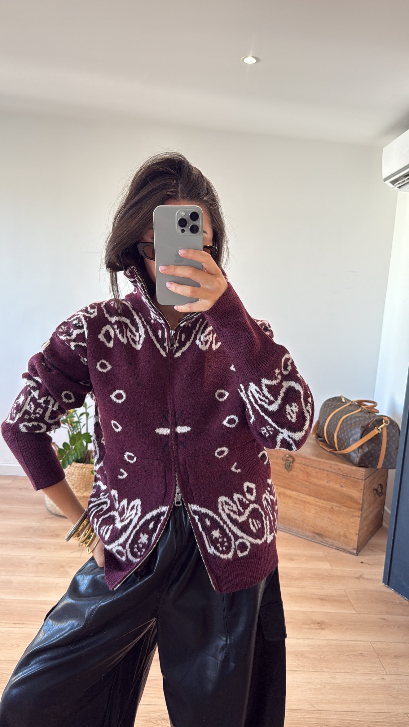 GILET BORDEAUX "NOA"