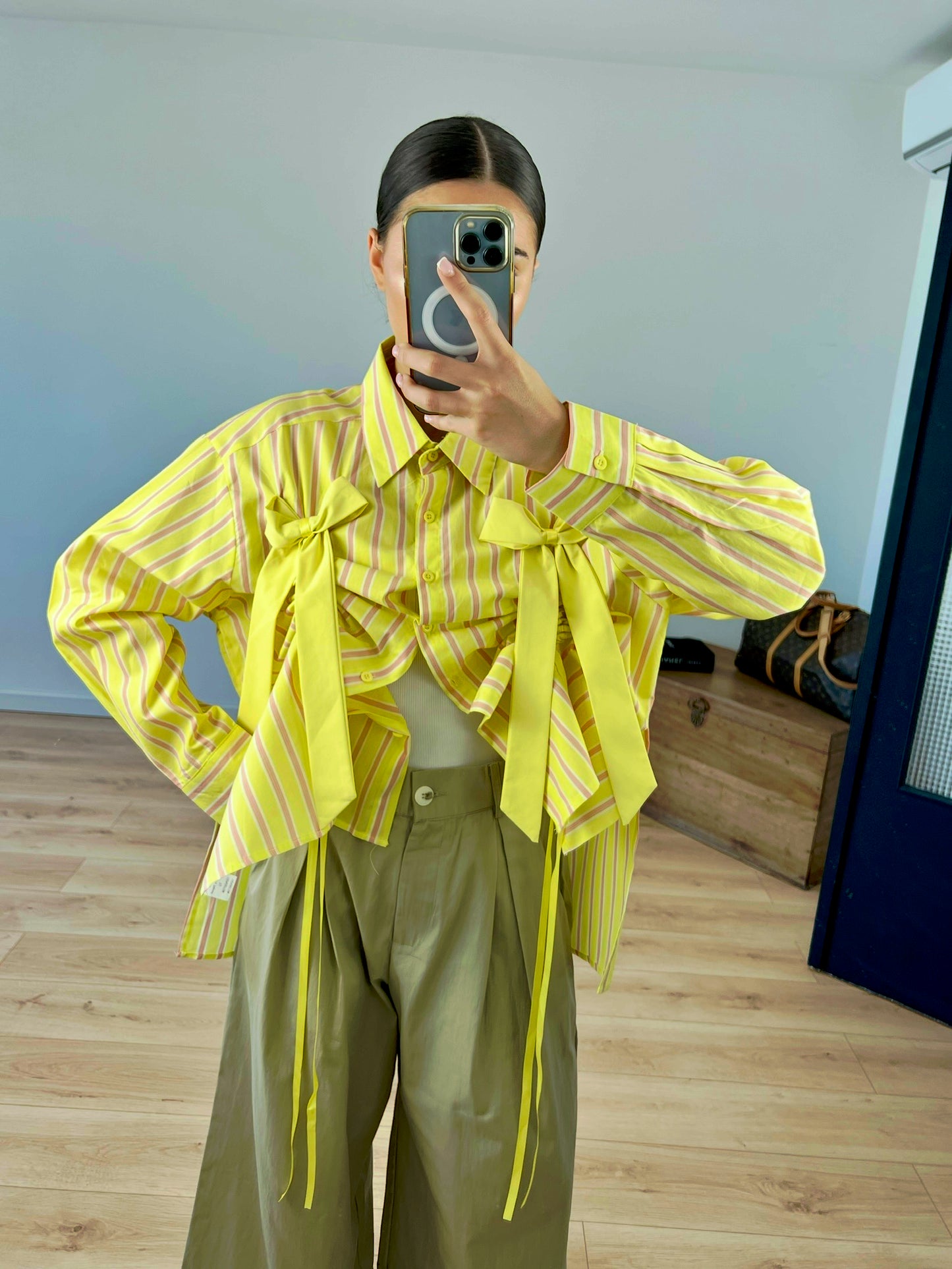 Chemise "Faustine" Jaune à rayures