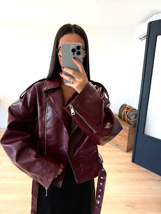 PERFECTO OVERSIZE "BARDOT" -  BORDEAUX