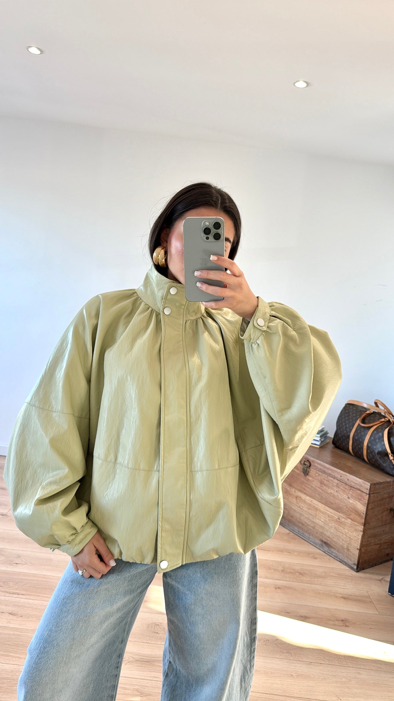 VESTE « MÉLINE » VERT AMANDES pré commande 30/03
