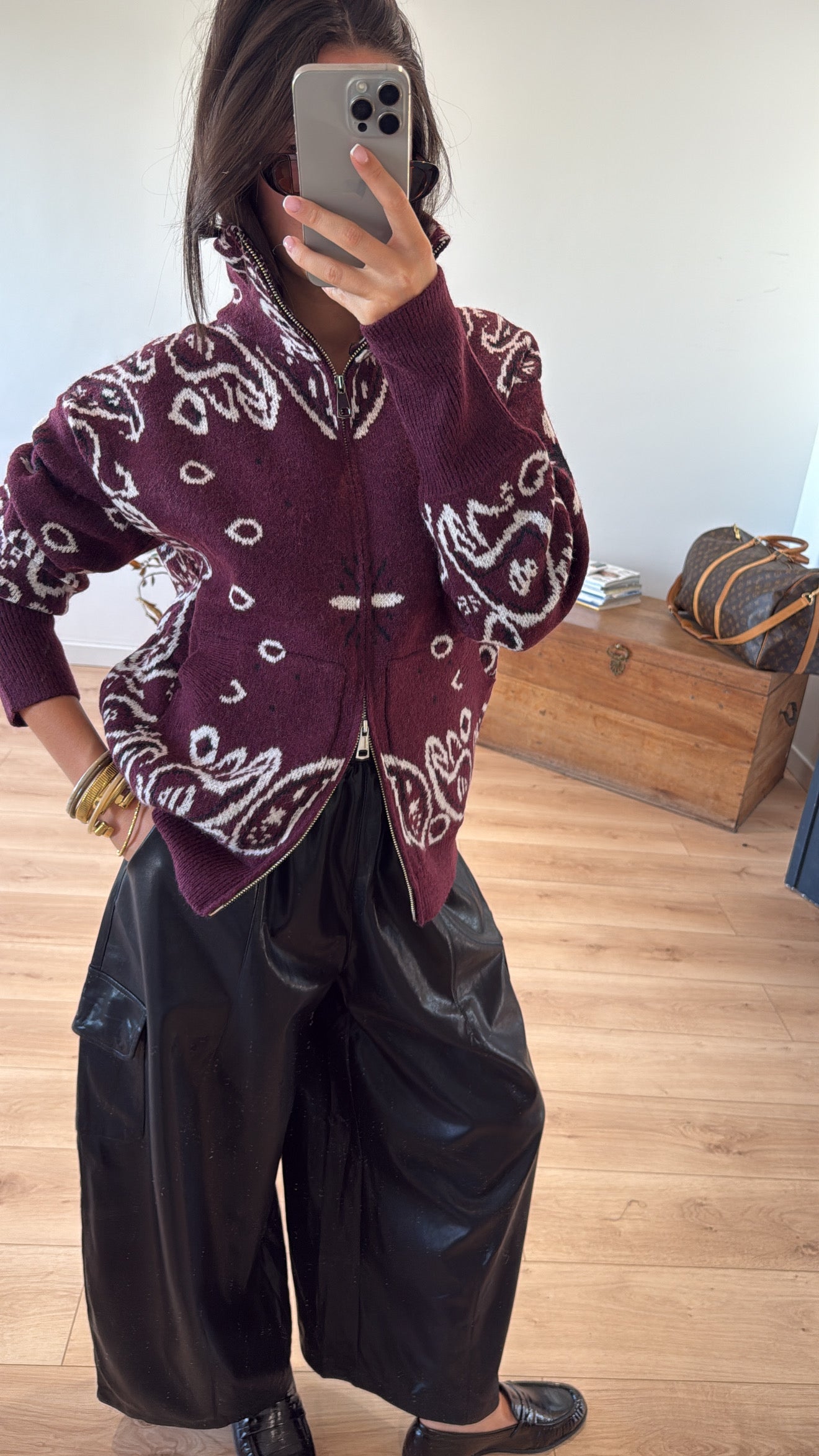 GILET BORDEAUX "NOA"
