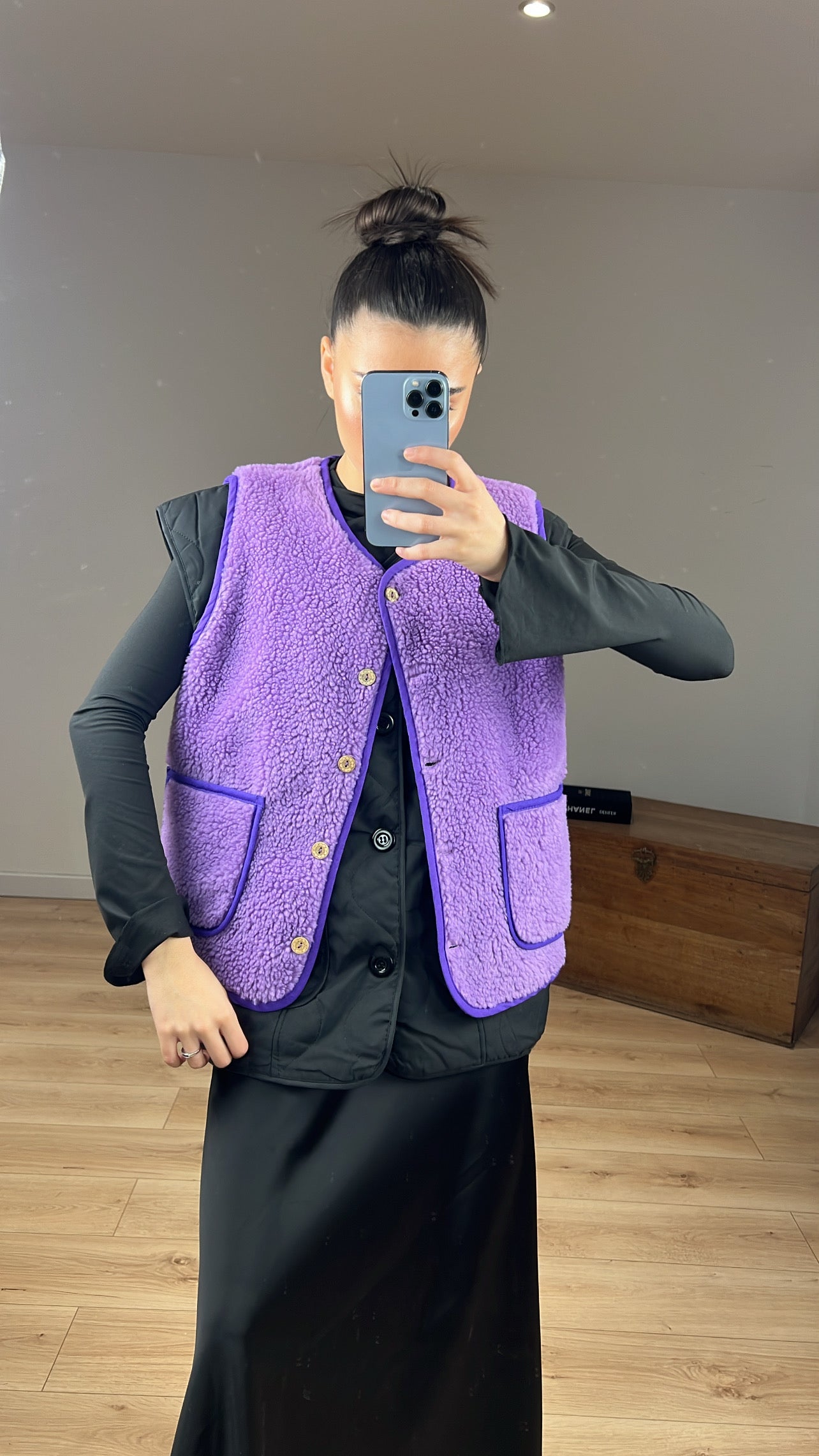 Gilet "Marlène" sans manches VIOLET pré commande